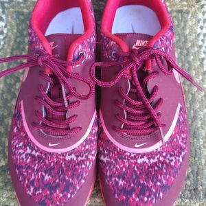 Nike size 8 1/2 red athletic shoes